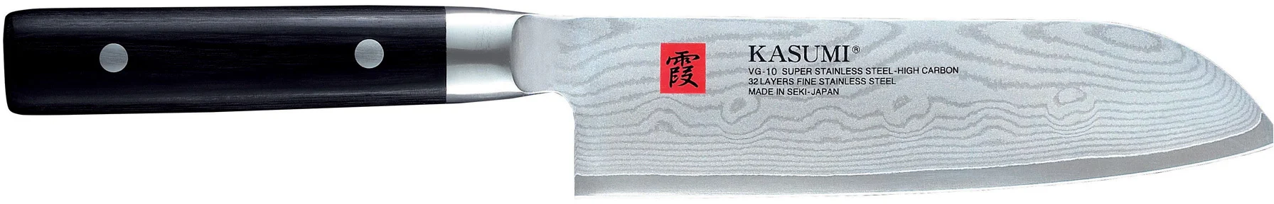 Nóż japoński Santoku dł. 18 cm stal damasceńska DAMASCUS - KASUMI