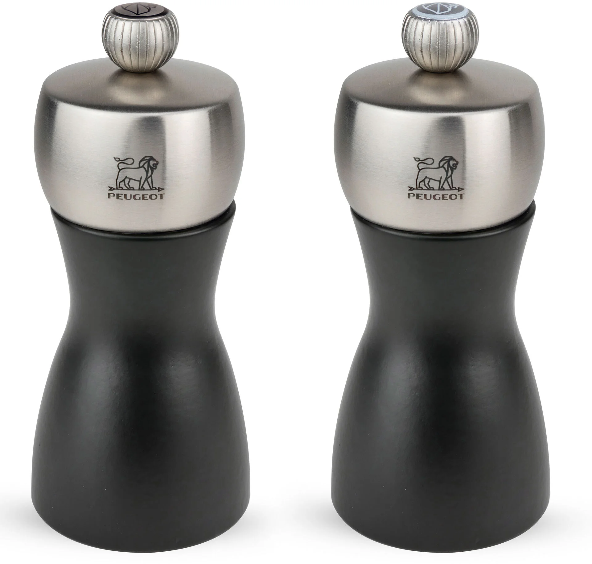 Zestaw młynków do soli i pieprzu 12 cm czarny FIDJI - PEUGEOT