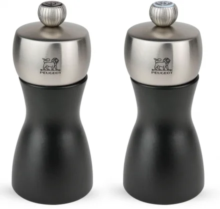 Zestaw młynków do soli i pieprzu 12 cm czarny FIDJI - PEUGEOT