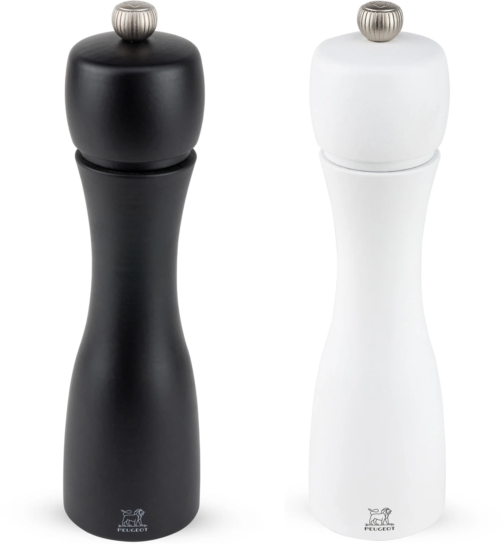 Zestaw młynków do soli i pieprzu 20 cm biały/czarny TAHITI - PEUGEOT