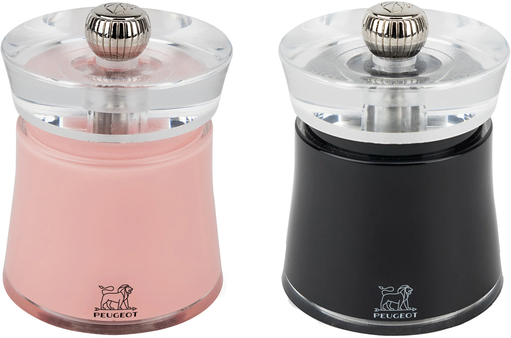 Zestaw młynków do soli i pieprzu 8 cm różowy i czarny BALI DUO - PEUGEOT