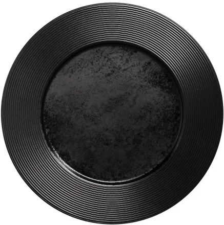 Talerz płaski EDGE 31 cm KARBON czarny – RAK PORCELAIN