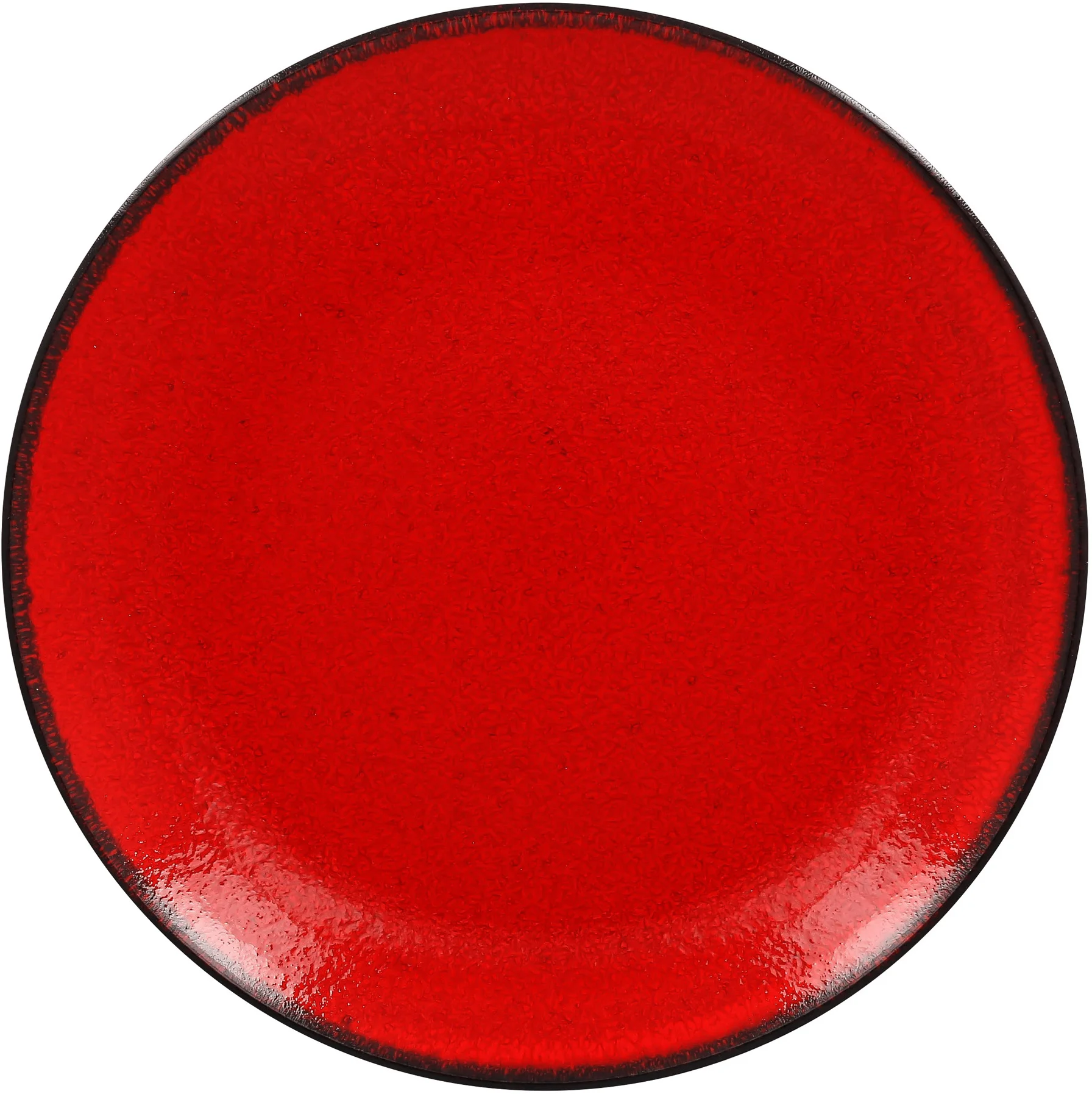 Talerz płaski, okrągły 24 cm czerwony FIRE - RAK PORCELAIN