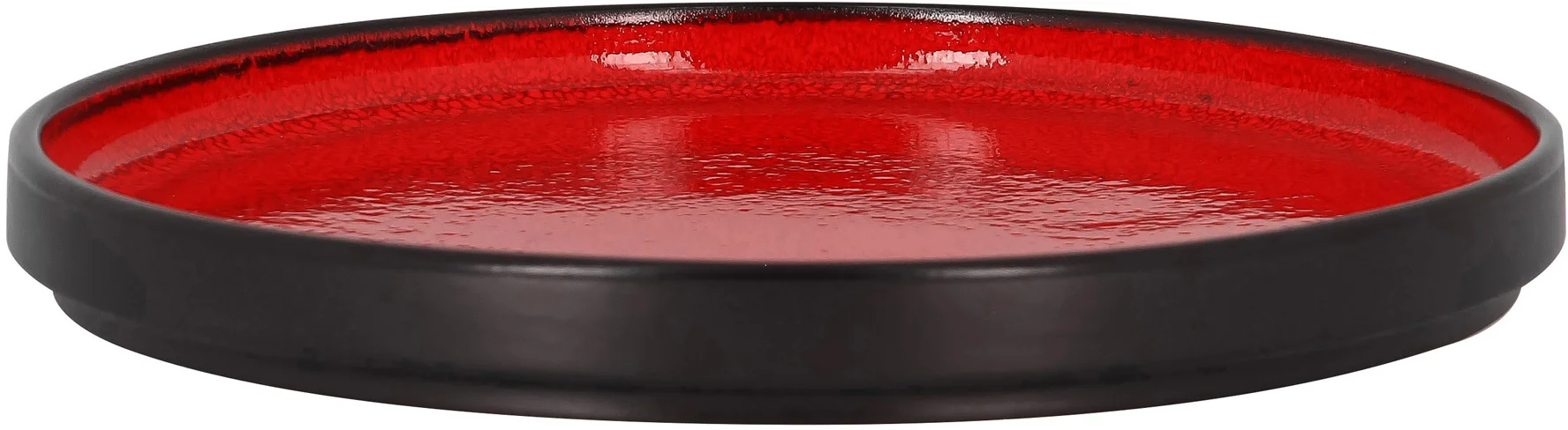 Talerz płaski, okrągły 23 cm czerwony FIRE - RAK PORCELAIN