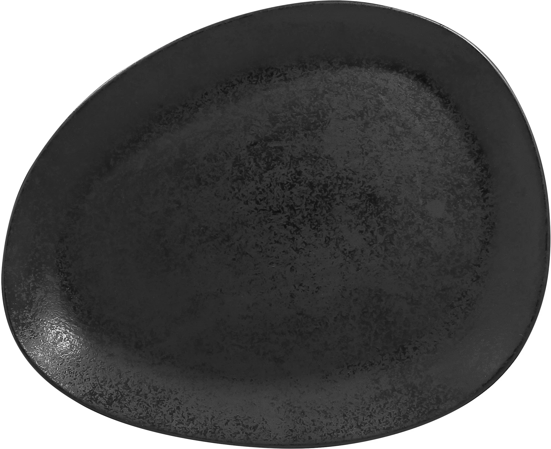 Talerz płaski 27x21,5 cm, czarny SUGGESTIONS Shaped - RAK PORCELAIN