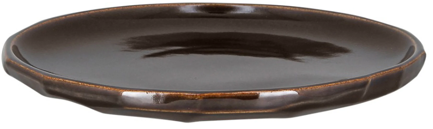 Talerz płaski rzeźbiony 24 cm brązowy SKETCHES - RAK PORCELAIN
