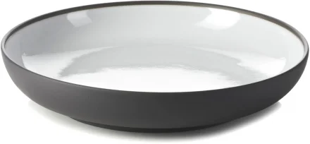 Talerz głęboki 23,5 cm biało-czarny SOLID - REVOL