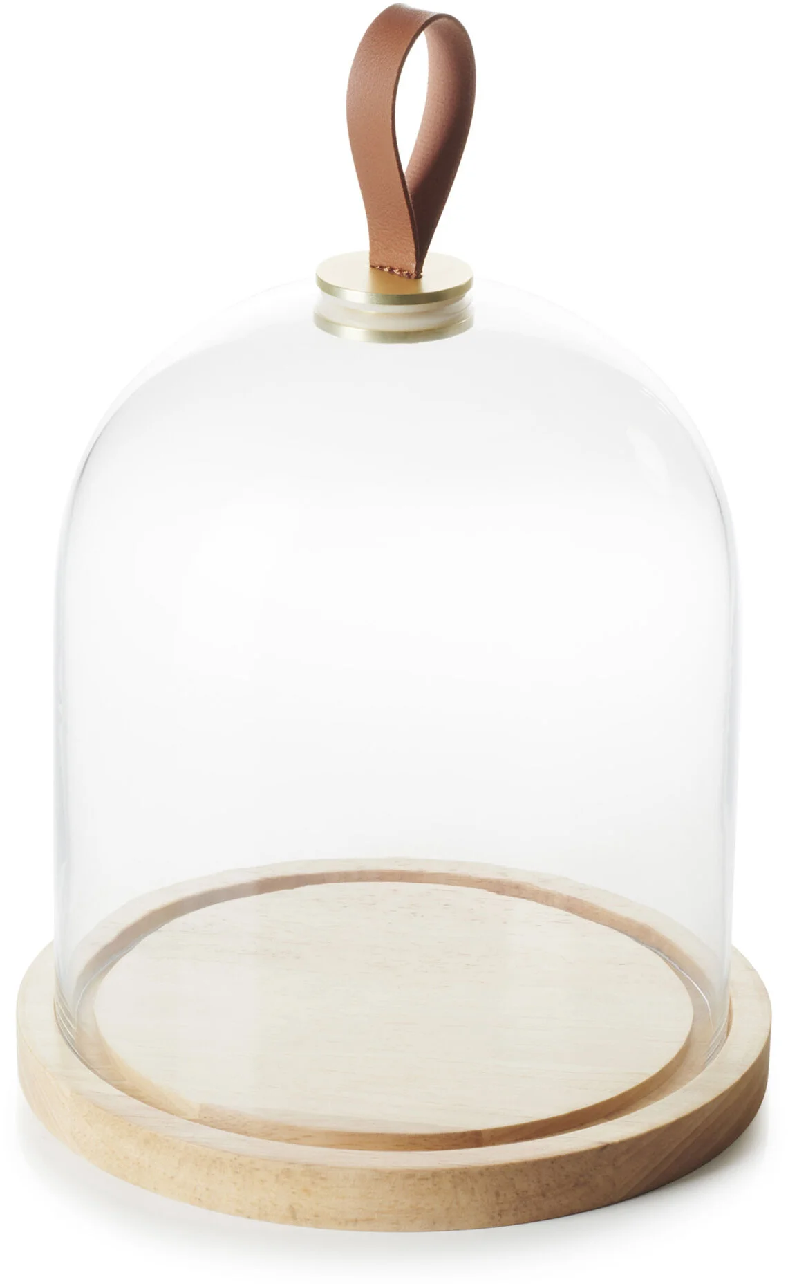 Klosz szklany z podstawą drewnianą 24 cm REVOL TOUCH - REVOL