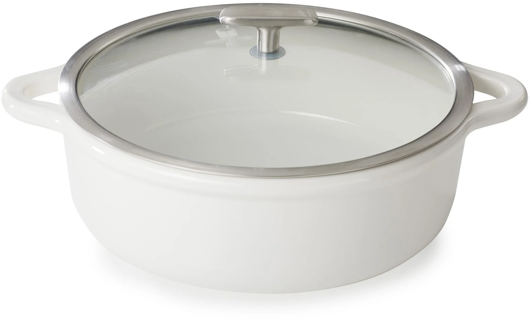 Podgrzewacz porcelanowy niski szklana pokrywa, biały, 4 l BOMBANCE - REVOL
