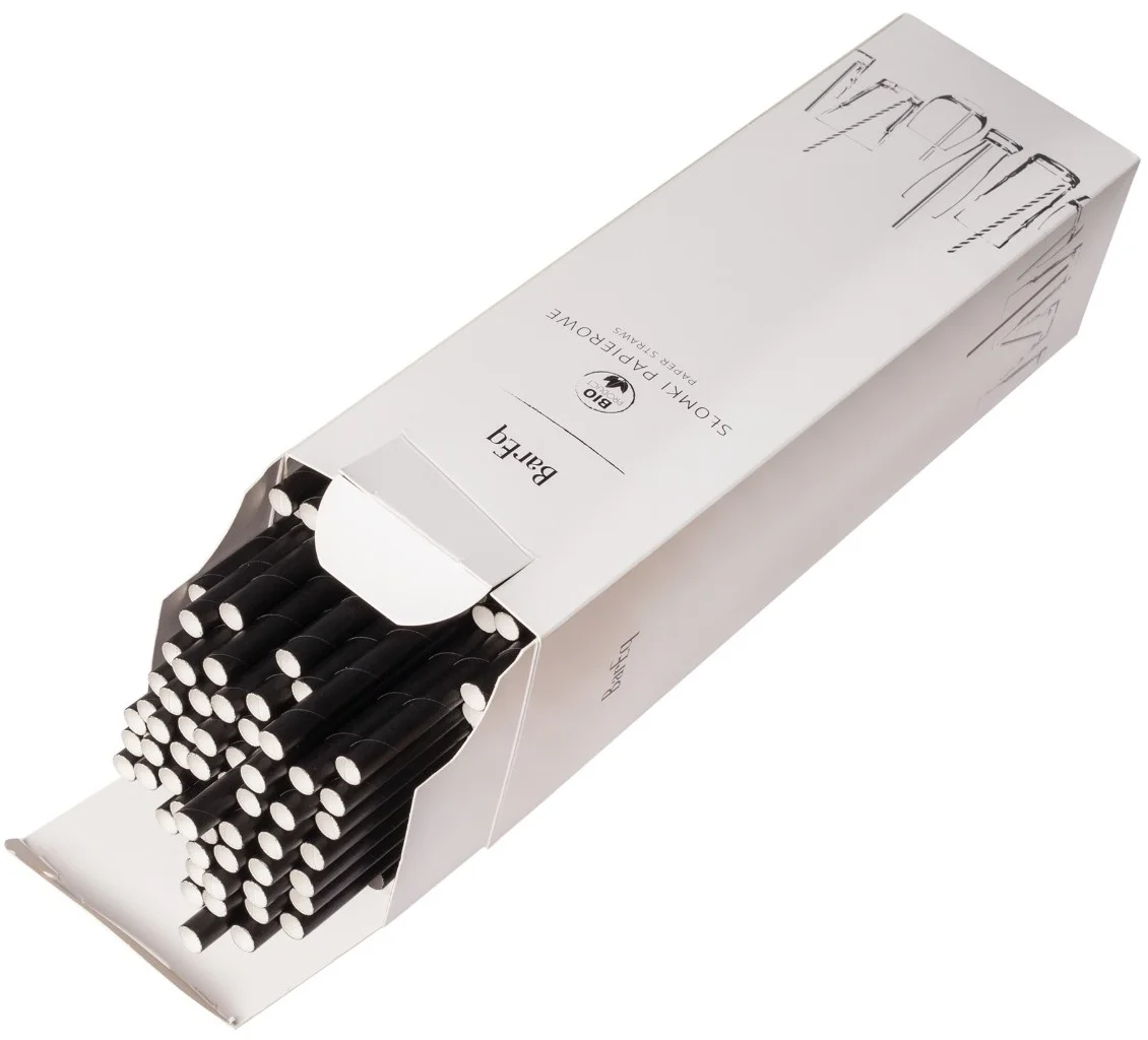 Rurki czarne 8x140 mm (op. 100 szt) - BAREQ