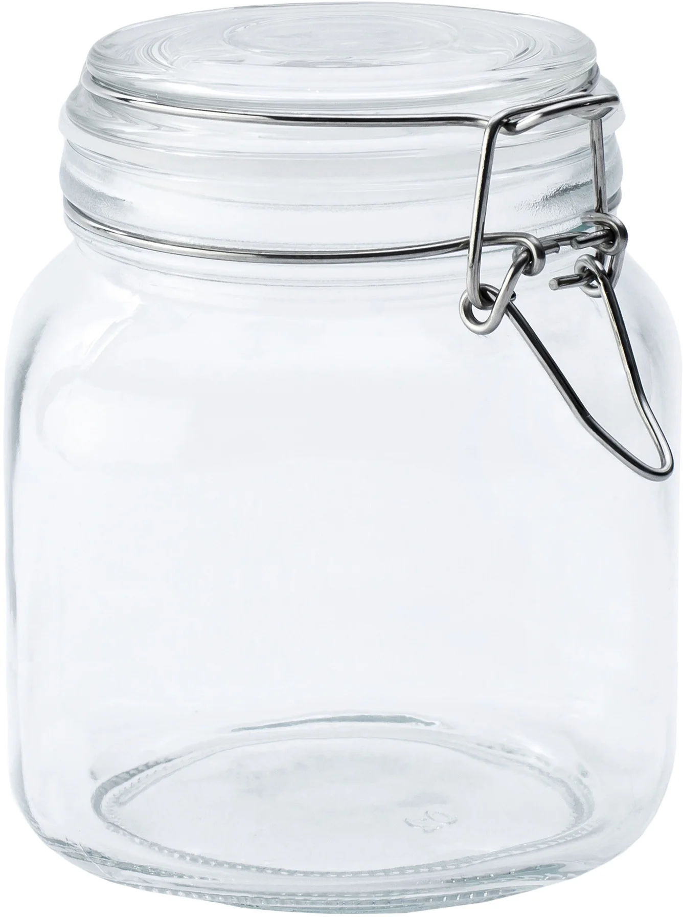 Słoik z klamrą, kwadrat, 1000 ml (kpl. 4 szt)