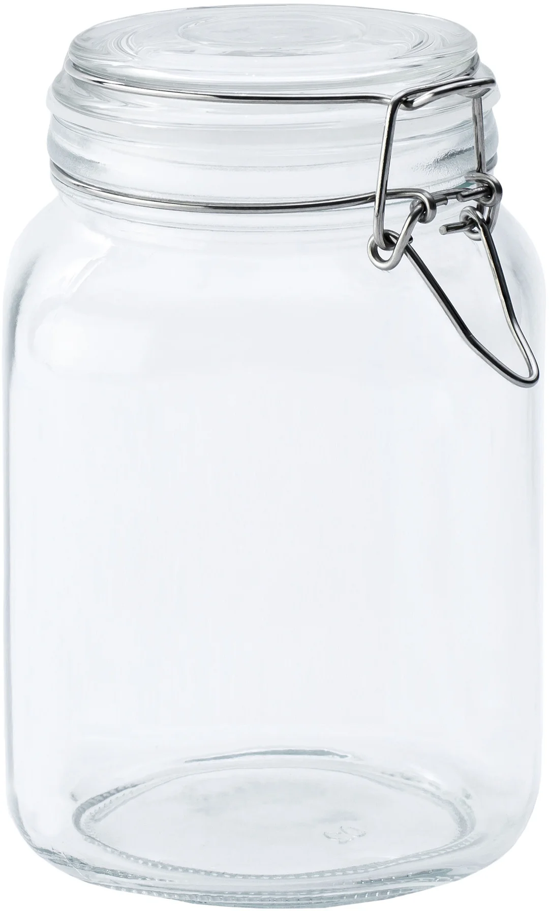Słoik z klamrą, kwadrat, 1500 ml (kpl. 4 szt)