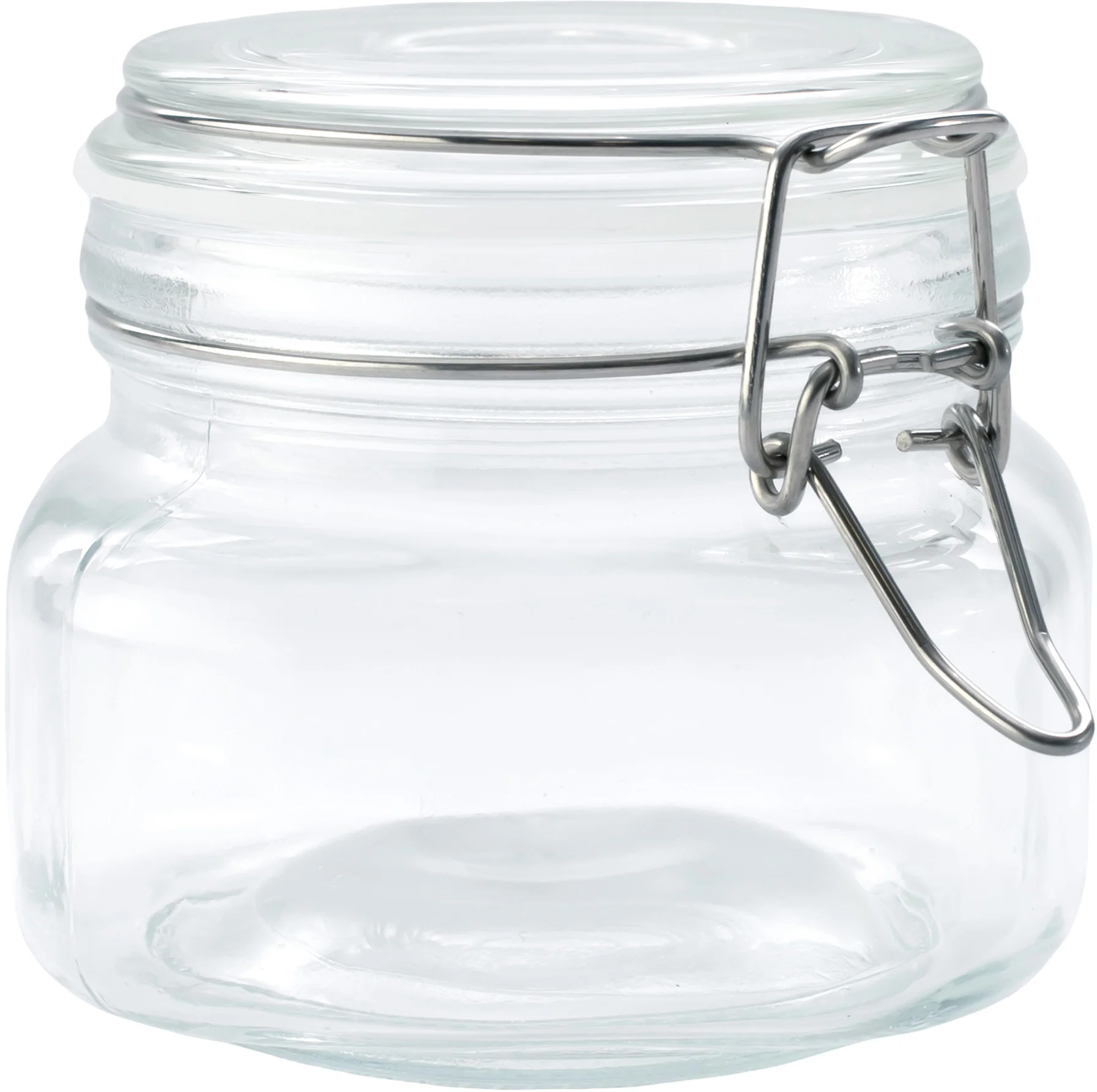 Słoik z klamrą, kwadrat, 500 ml (kpl. 4 szt)