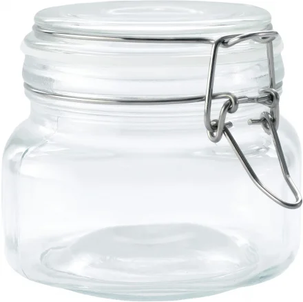 Słoik z klamrą, kwadrat, 500 ml (kpl. 4 szt)