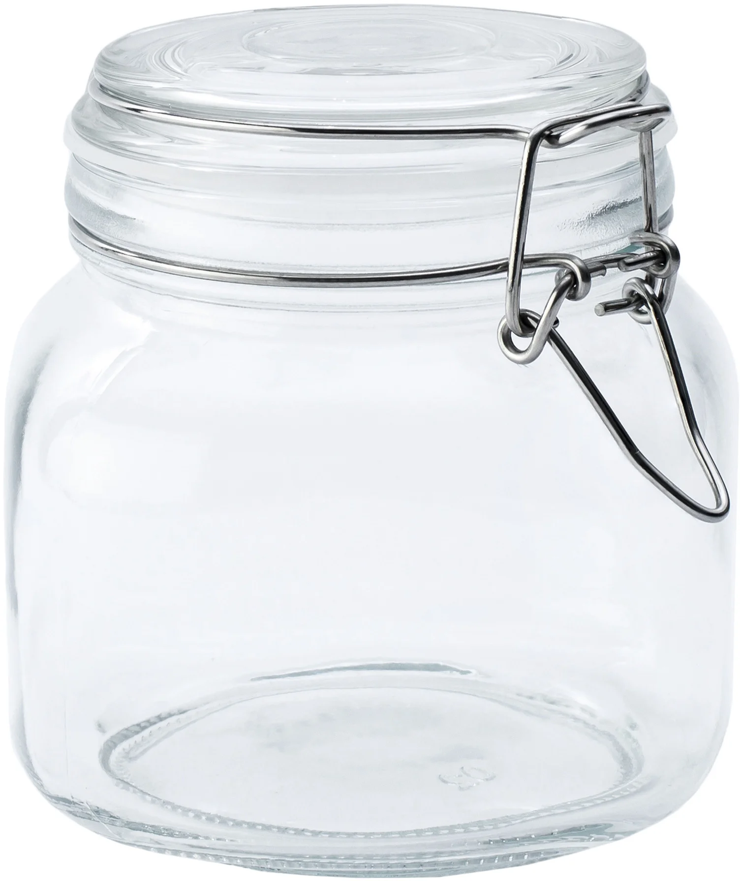 Słoik z klamrą, kwadrat, 750 ml (kpl. 4 szt)