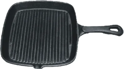 Patelnia grillowa kwadratowa, żeliwna