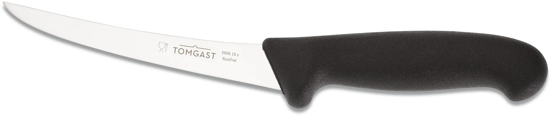 Nóż do trybowania 15cm, czarny - TOMGAST