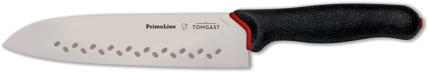 Nóż japoński santoku perforowany dł. 19 cm PRIMELINE - TOMGAST