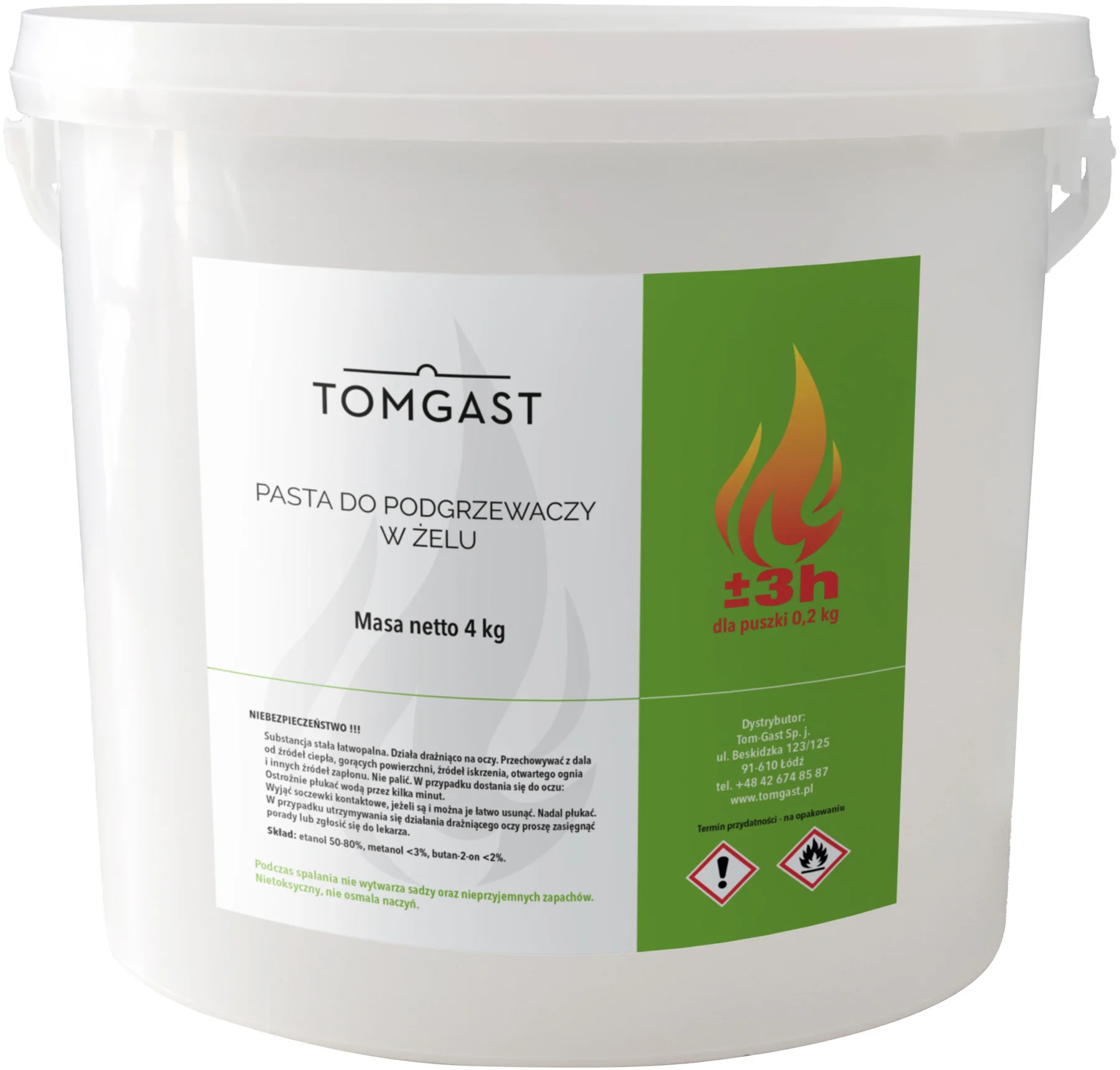 Pasta do podgrzewaczy - wiaderko 4 kg