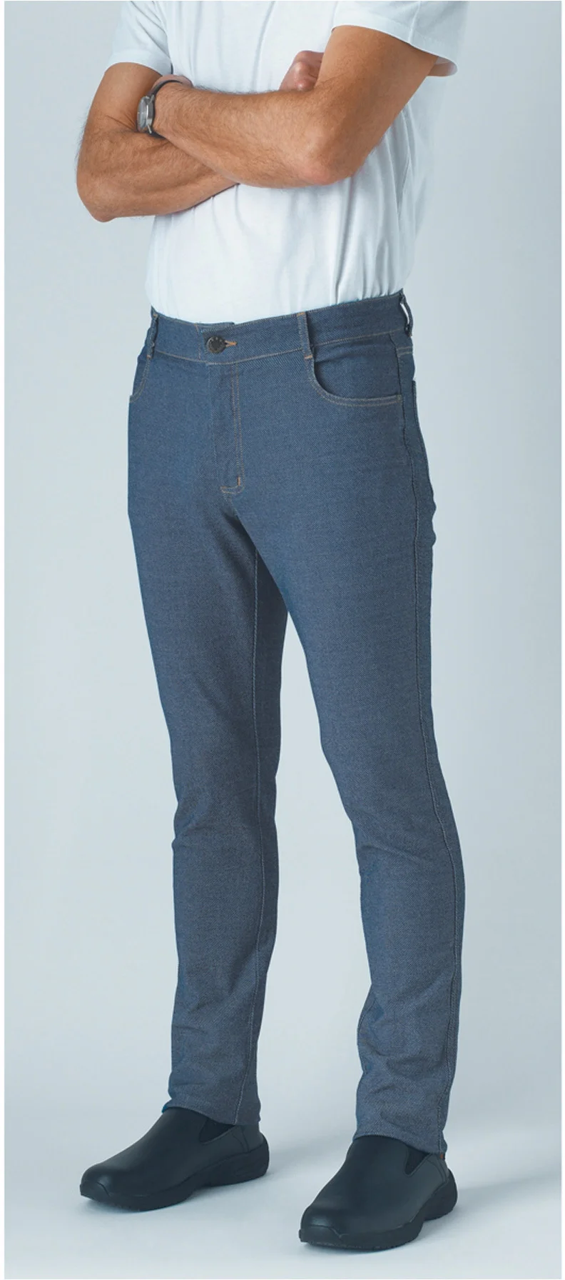 Spodnie kucharskie denim, rozm. XXXL AUSTIN - ROBUR