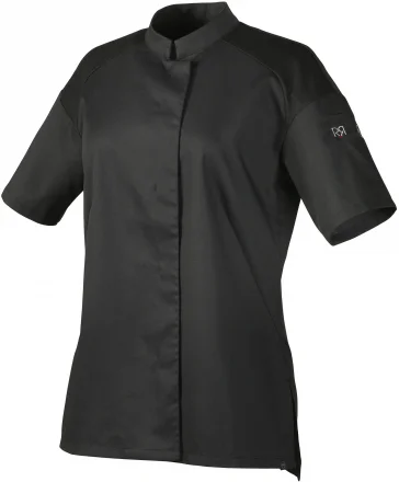 Bluza kucharska krótki rękaw czarna rozm. S CADIX - ROBUR