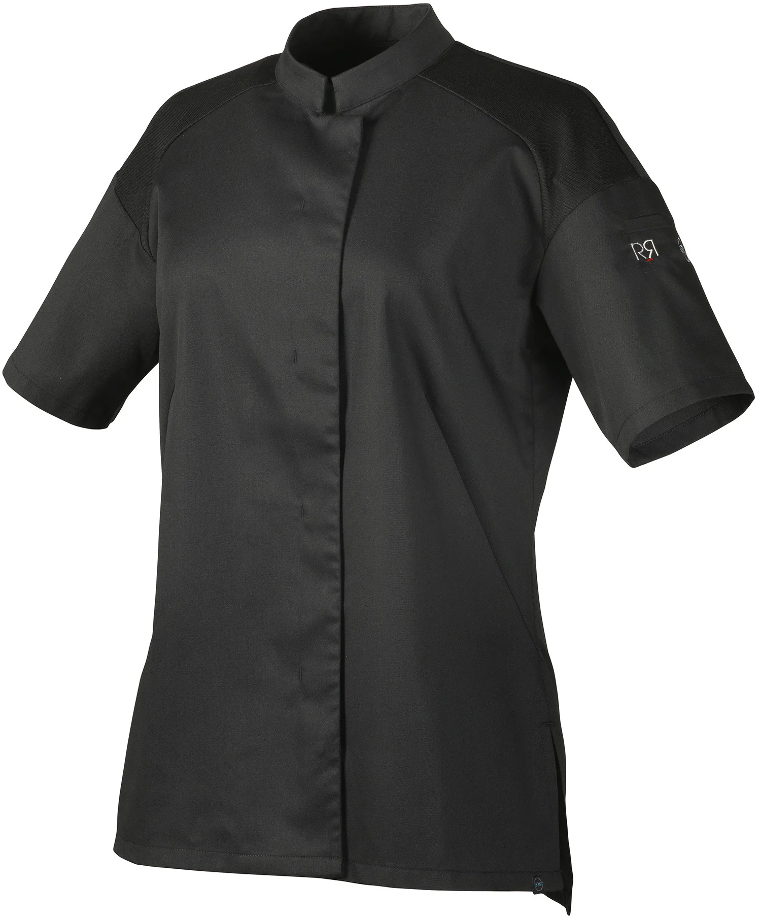 Bluza kucharska krótki rękaw czarna rozm. XS CADIX - ROBUR