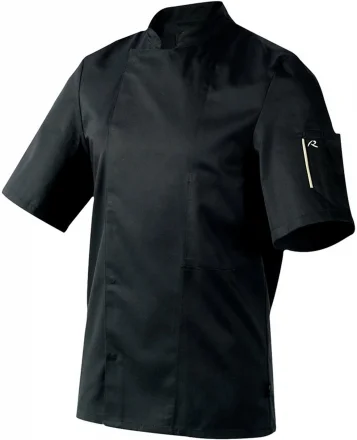Bluza kucharska czarna, krótki rękaw rozm. S NERO - ROBUR