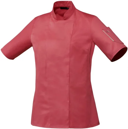 Bluza kucharska malinowa, krótki rękaw, rozm. S UNERA - ROBUR