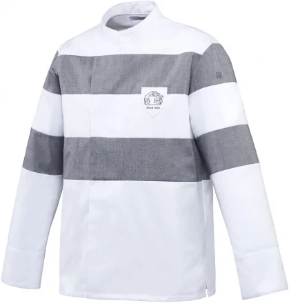 Bluza kucharska szara, długi rękaw rozm. M VULBY - ROBUR