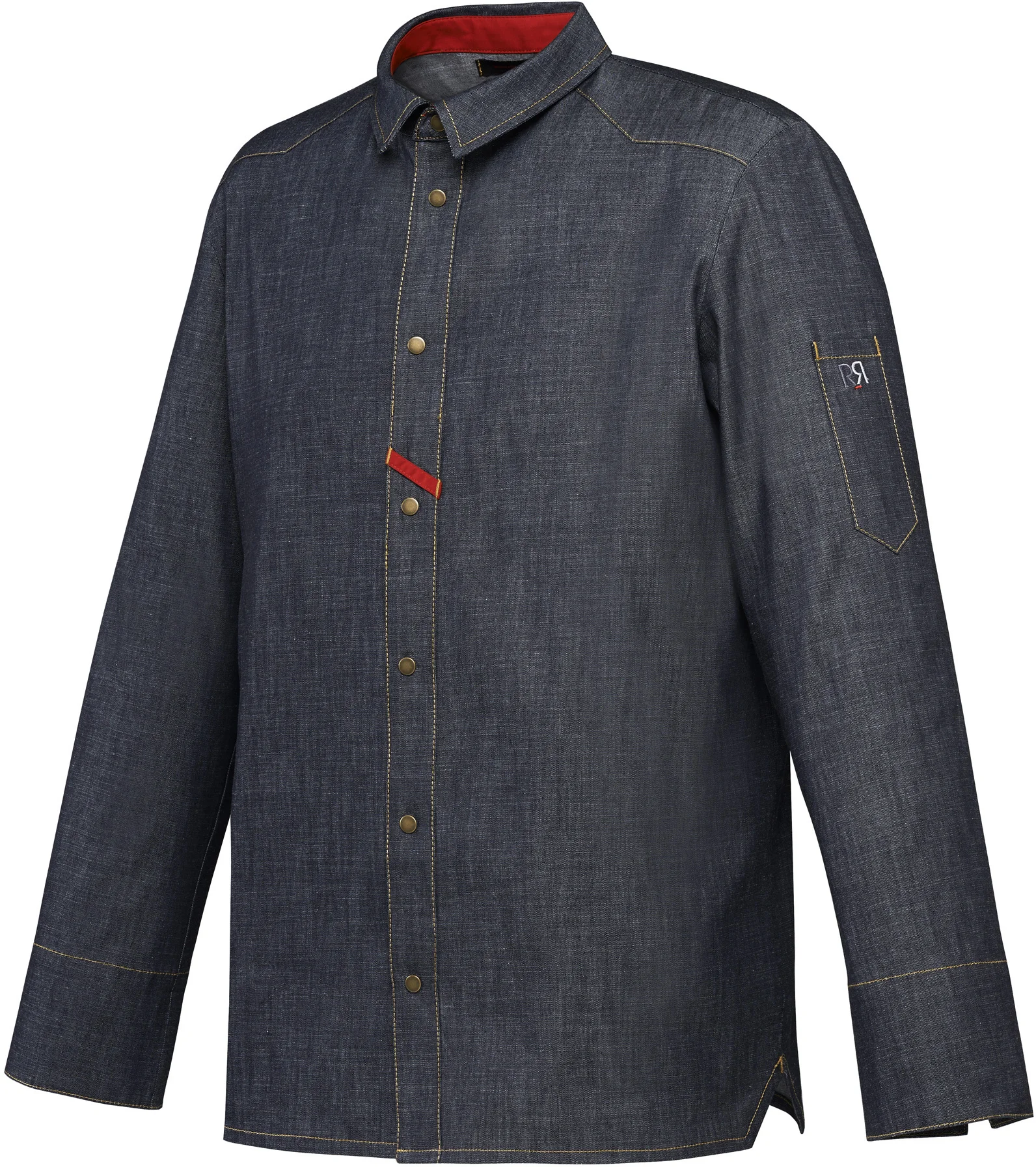 Bluza kucharska jeans, długi rękaw rozm. XL VINHO - ROBUR