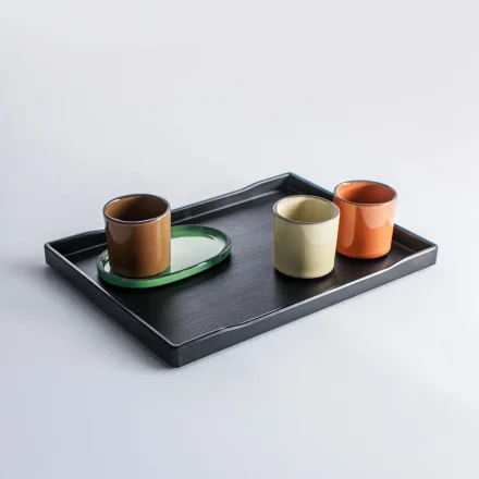 Taca ZEN z melaminy 30x22x2,3 cm czarna - VERLO