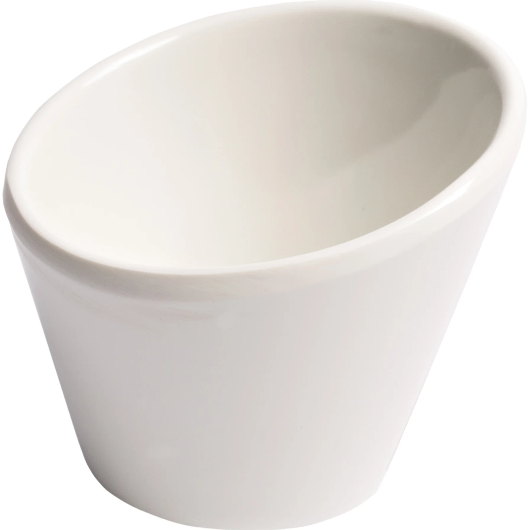 Miseczka z melaminy ścięta śr. 7 cm biała - VERLO
