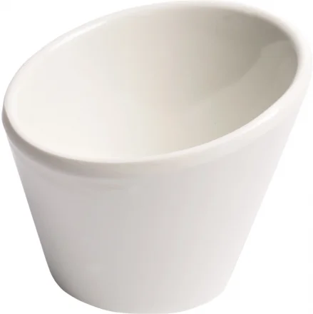 Miseczka z melaminy ścięta śr. 7 cm biała - VERLO