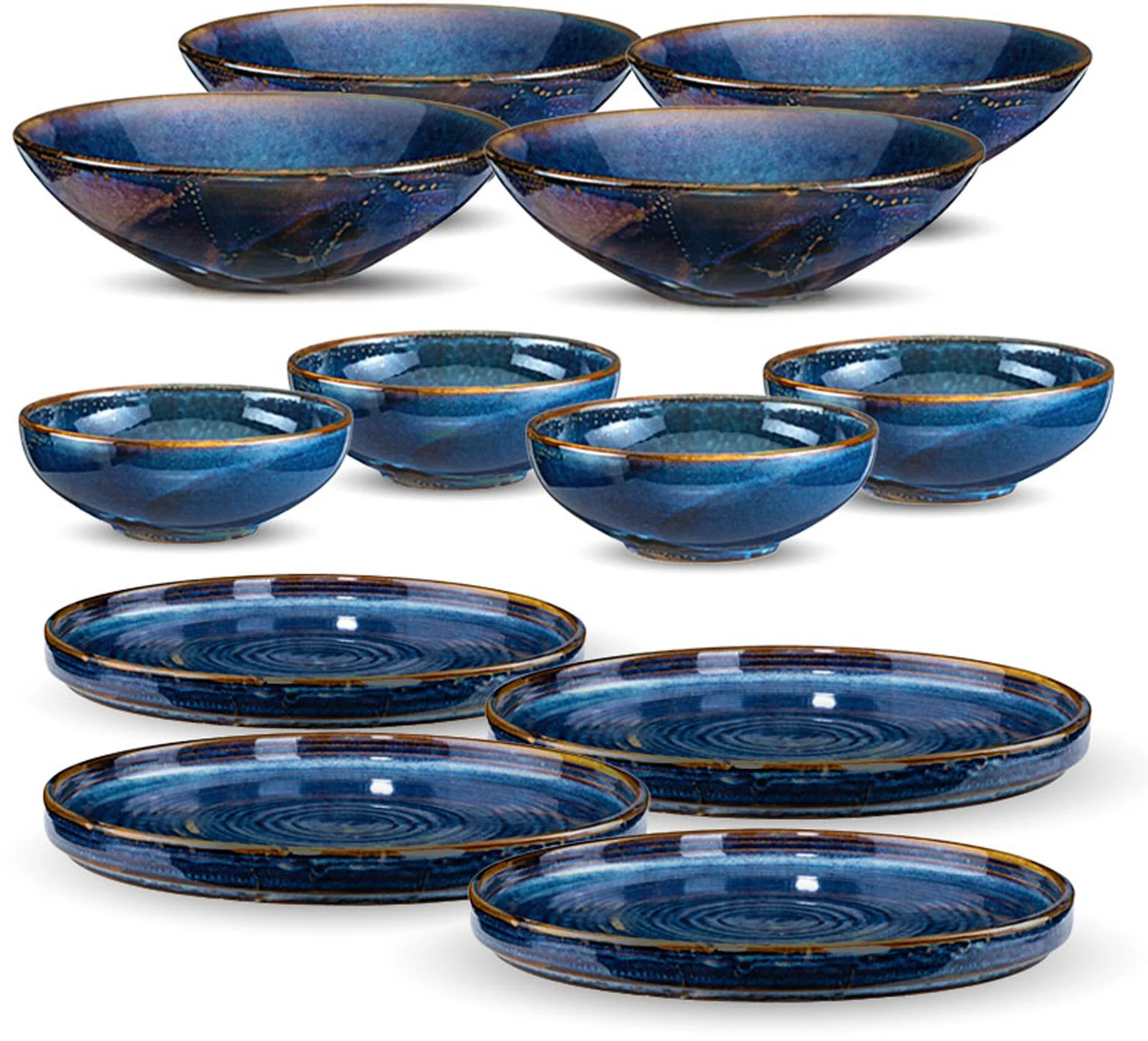 Zestaw obiadowy dla 4 osób DEEP BLUE - VERLO