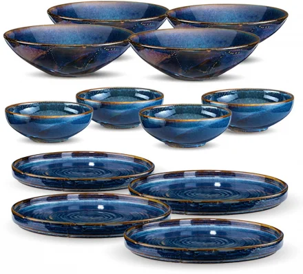 Zestaw obiadowy dla 4 osób DEEP BLUE - VERLO