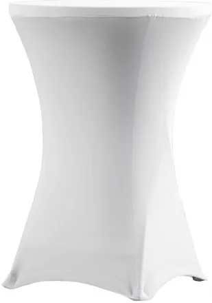 Pokrowiec na stół koktajlowy śr. 81,3 cm biały - VERLO