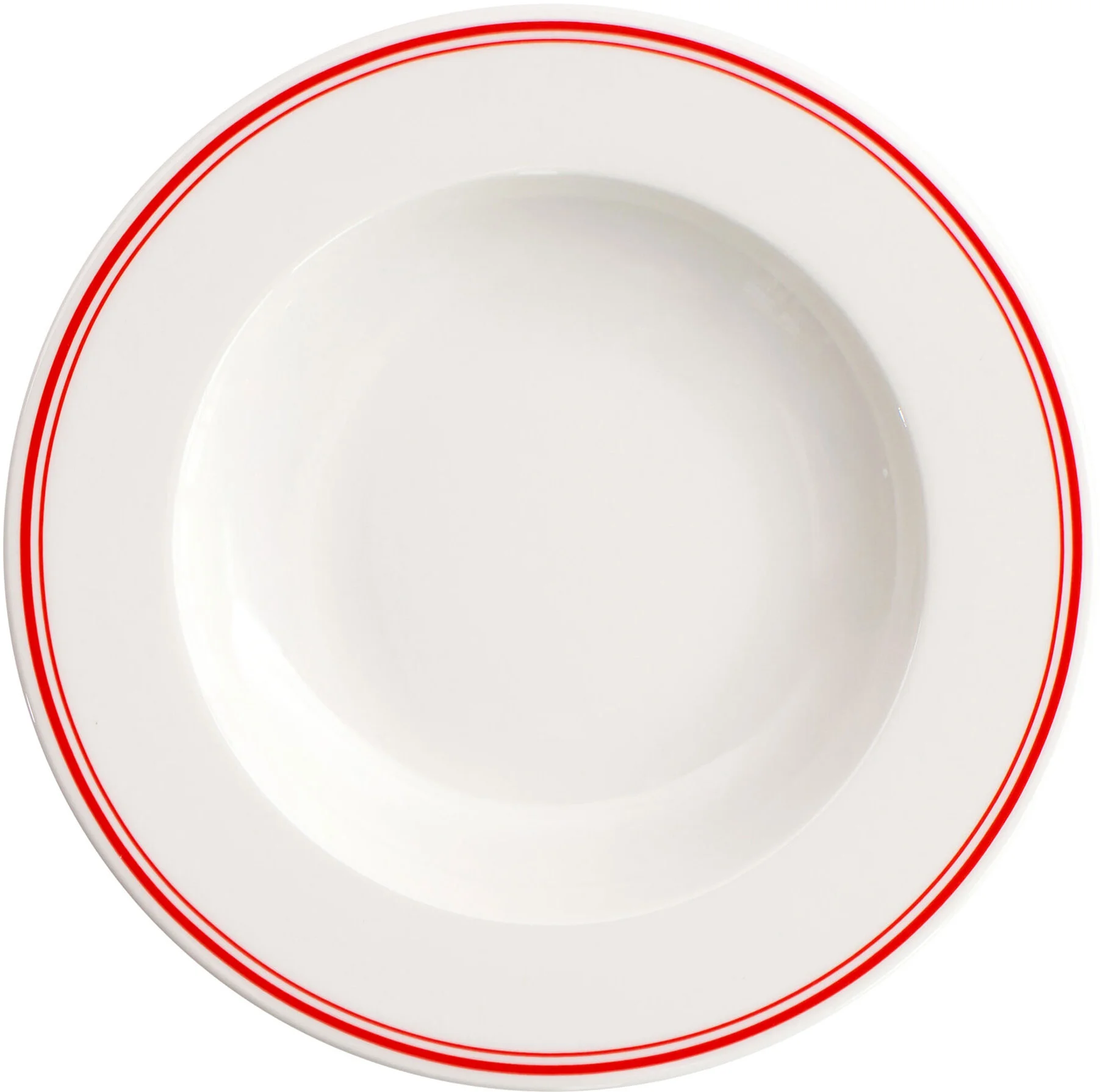 Talerz głęboki 26 cm czerwone paski FORTE RIVO - VERLO