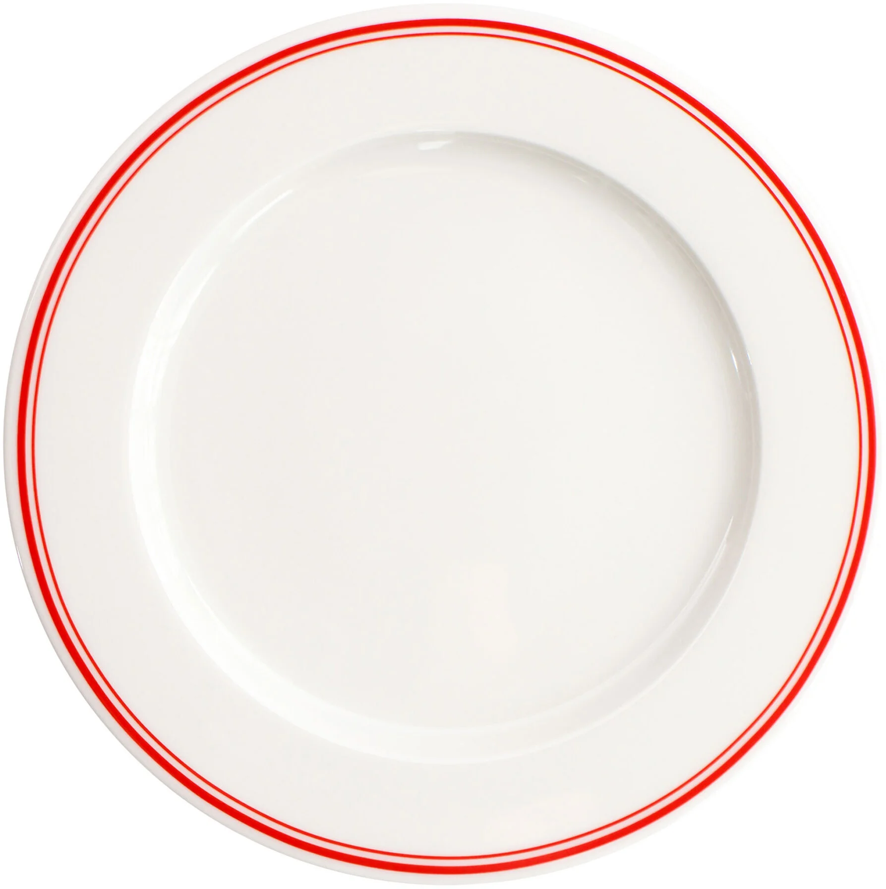 Talerz płaski 29 cm czerwone paski FORTE RIVO - VERLO