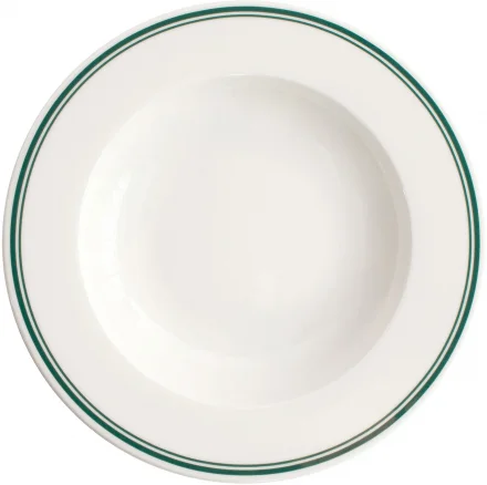 Talerz głęboki 26 cm zielone paski FORTE VIRA - VERLO