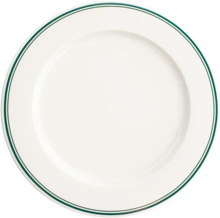 Talerz płaski 29 cm zielone paski FORTE VIRA - VERLO