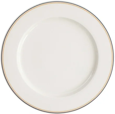 Talerz płaski 27 cm czarno-beżowe paski FORTE LINO - VERLO