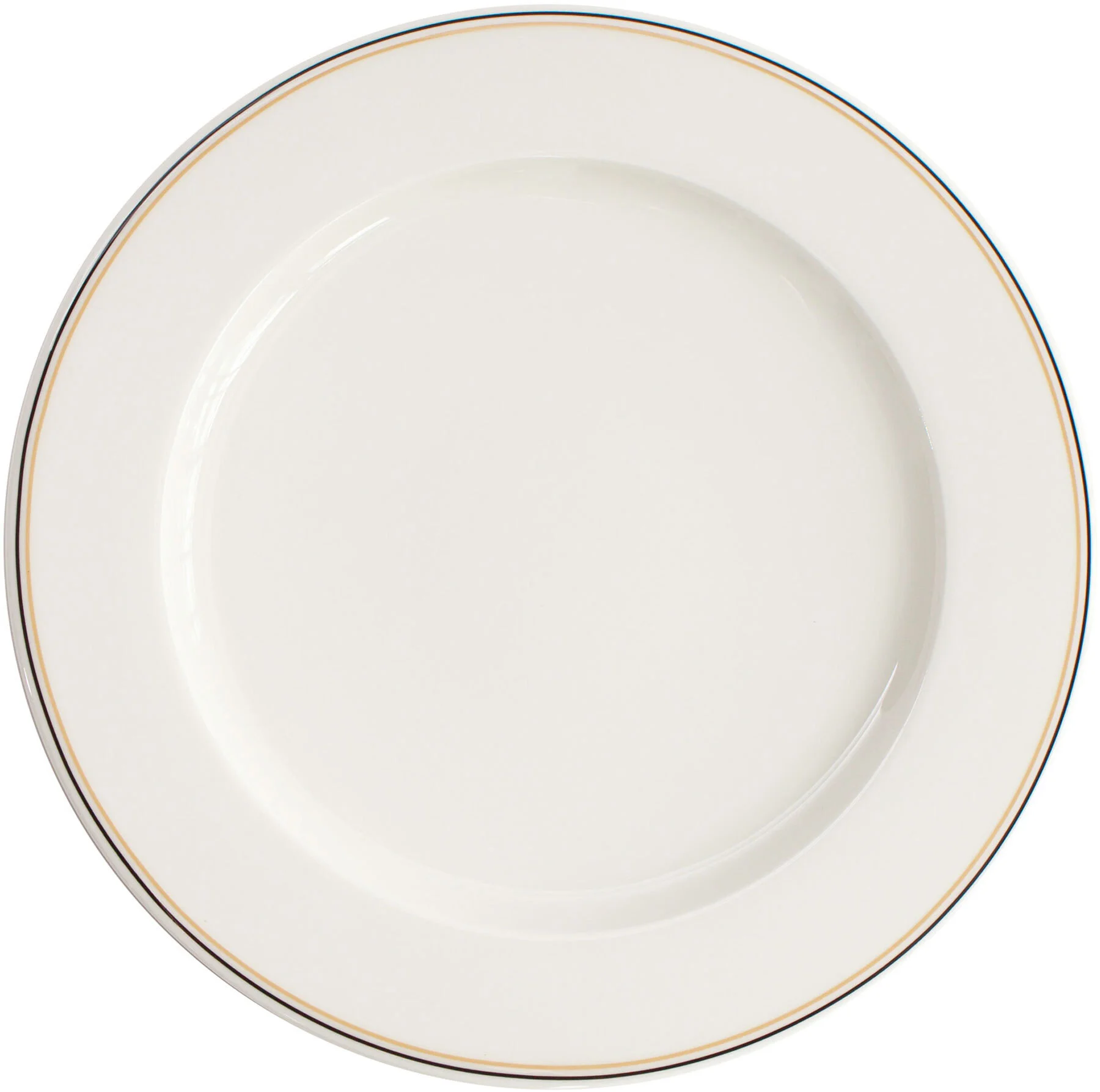 Talerz płaski 29 cm czarno-beżowe paski FORTE LINO - VERLO