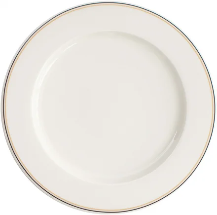 Talerz płaski 29 cm czarno-beżowe paski FORTE LINO - VERLO