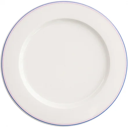 Talerz płaski 27 cm niebiesko-różowe paski FORTE MIZU II - VERLO