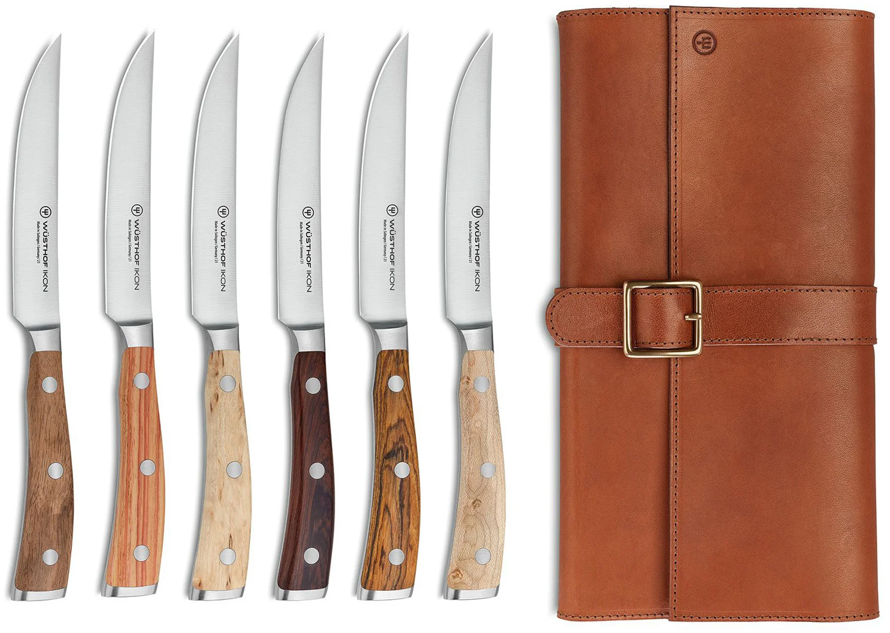 Zestaw 6 noży stekowch 12 cm w torbie skórzanej IKON - WÜSTHOF