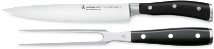 Zestaw - Nóż do mięsa dł. 20 cm i widelec do mięsa dł. 16 cm CLASSIC IKON - WÜSTHOF