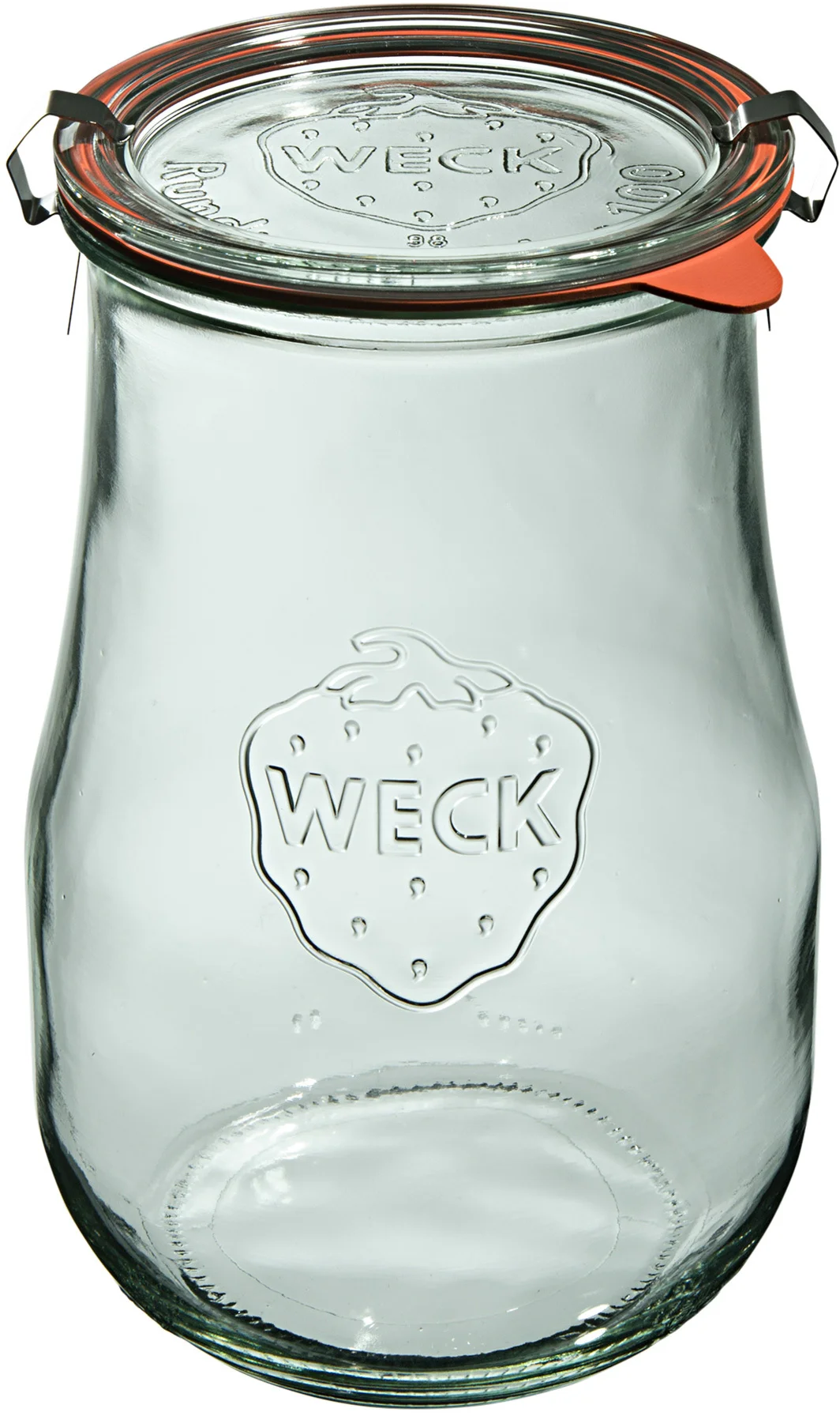 Słoik TULIP 1750 ml z pokrywką, uszczelką i 2 zapinkami - op. 4 szt - WECK