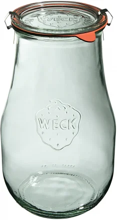 Słoik TULIP 2700 ml z pokrywką, uszczelką i 2 zapinkami - op. 4 szt - WECK