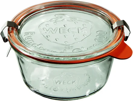 Słoik MOLD 290 ml z pokrywką, uszczelką i 2 zapinkami - op. 6 szt - WECK