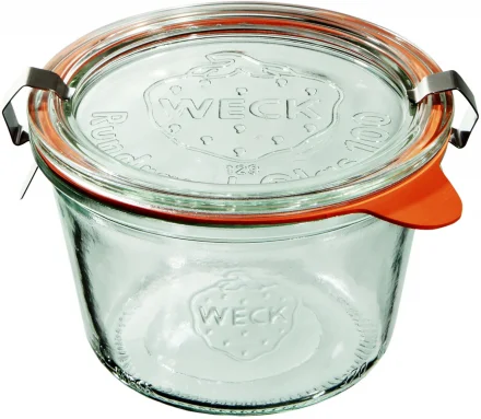 Słoik MOLD 370 ml z pokrywką, uszczelką i 2 zapinkami - op. 6 szt - WECK